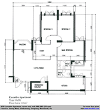 HDB Executive Apartment floor plan (125sqm) EA (125 sqm)